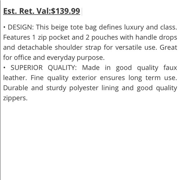 #1 KHAKI QUILTED FAUX LEATHER SHOULDER BAG NWT - Picture 6 of 9